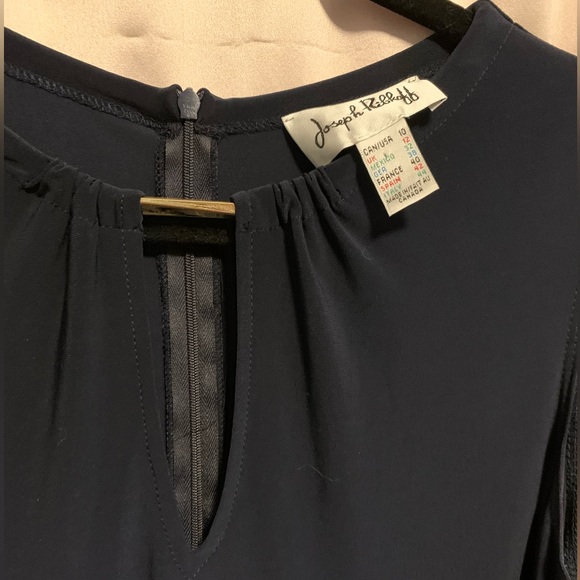 This Navy Joseph Ribkoff dress is everything. Universally flatteringly bias cut! - Picture 2 of 8